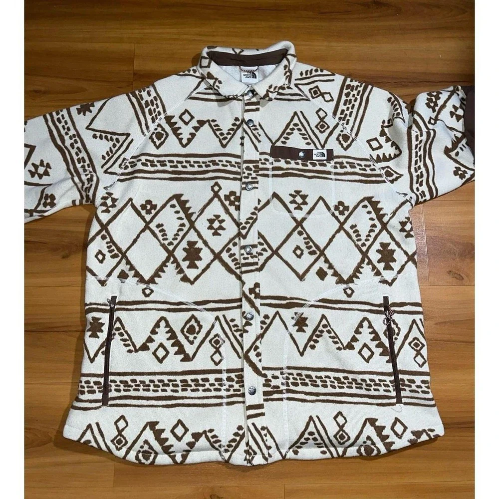 Mens The North Face Gordon Lyons Aztec Print Snap Button Shirt Jacket Shacket